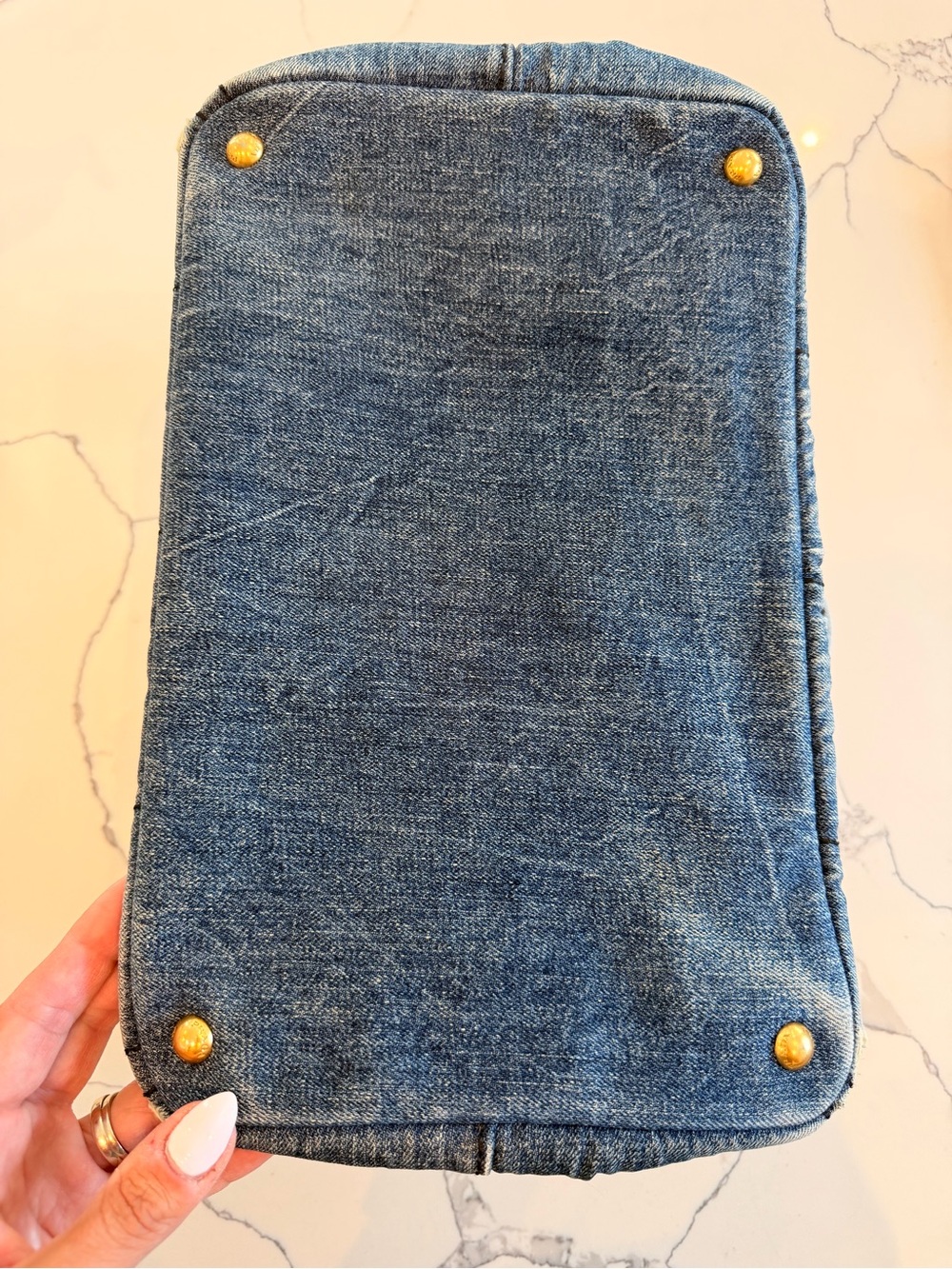 Prada Denim Tote in Washed Blue - Picture 14 of 14